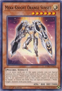Mekk-Knight Orange Sunset - EXFO-EN016 - Common - 1st Edition x3 - Near Mint
