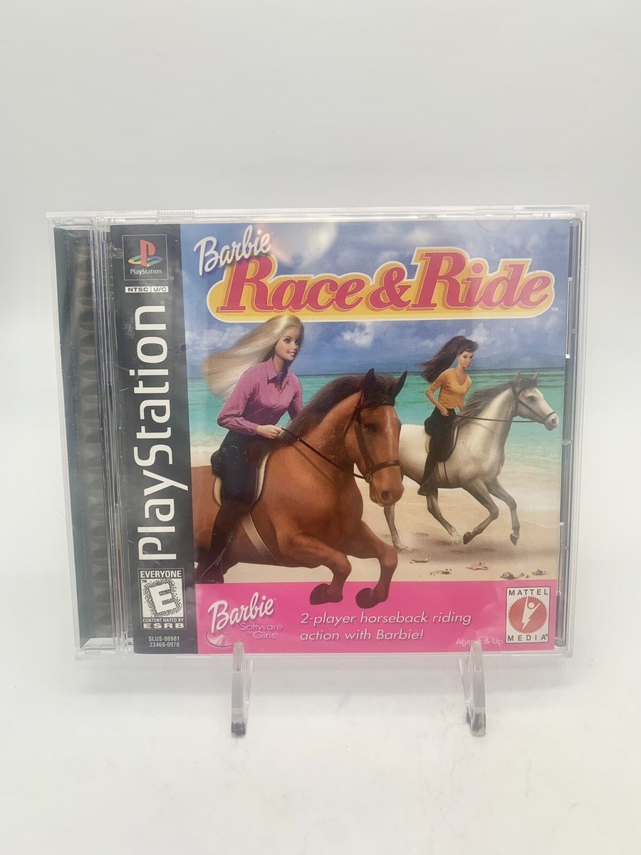 BARBIE RACE RIDE Playstation PS1 Game CIB Complete In Box CLEAN TESTED