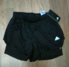 Adidas 2 in 1 Athletic Shorts w/ Phone Pocket Pull On Elastic Waist Size XS 3"