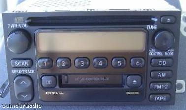 2000 - 2002 Toyota OEM AM FM Radio Tape Cassette CD Player Receiver ...