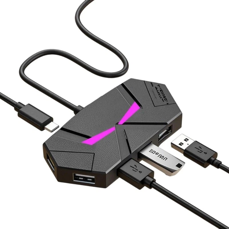 7-Port USB 2.0 Hub for Laptop PC Hard Drive Expansion Splitter