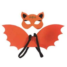 Kids Halloween Bat Wings  Mask Orange Brand New in Packaging 