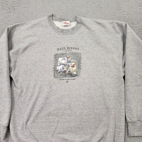 Vintage The Disney Store Sweatshirt Herren M grau Winnie The Pooh Pullover Made in USA - Bild 2 von 16