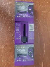 3 Boxes Better Tools Round Carpet Knife Blades, 100 Blades Per Box= 300 Blades