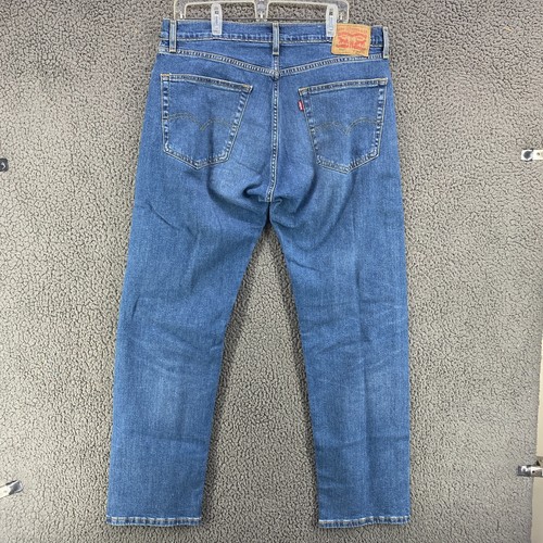 Levi's 505 Regular Fit Jeans Pants Mens 36x32 Straight Leg Stretch Medium Wash - Picture 11 of 11