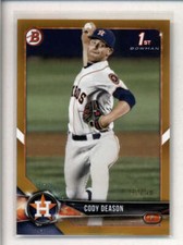 CODY DEASON 2018 BOWMAN #BD194 ROOKIE GOLD PAPER RC #42/50 AK6518