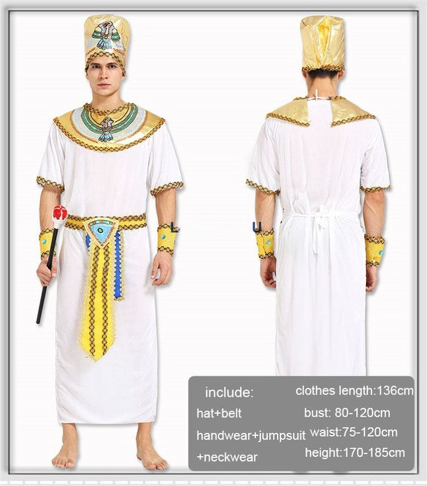 Adults Egyptian Pharaoh Kit Mens Ladies Egypt Fancy Dress Costume
