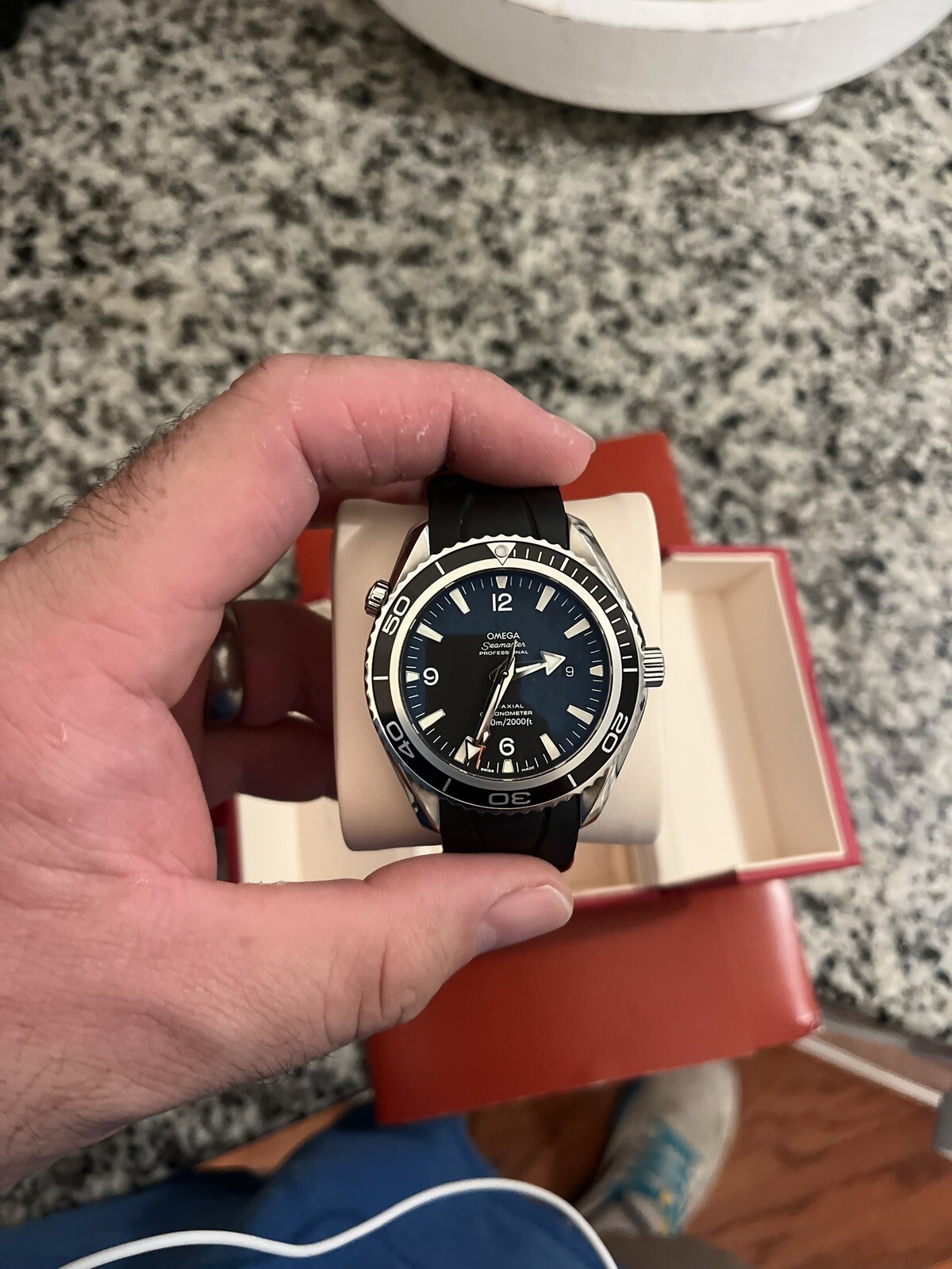 OMEGA Ocean Men's Black Watch with Rubber Strap 2907.50.91 eBay