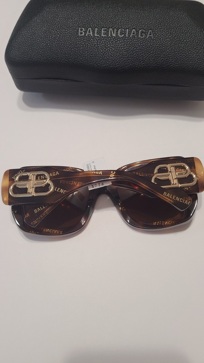 Balenciaga Womens Square/Rectangle Havana Havana Brown 53 MM  display picture 2