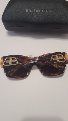 Balenciaga  Square Havana Havana Brown 53 MM Sunglasses Amazon.com: Balenciaga BB0310SK Havana/Brown 53/22/140 women  main image 4