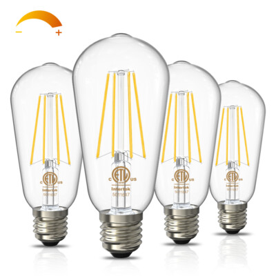 4Pcs LED Light Bulbs Dimmable E26 Vintage 6W Pendant Wall Sconce Lamp Lighting