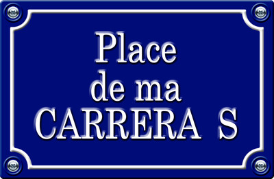 PLACE DE MA CARRERA S - 29cm AUFKLEBER STICKER AUTO PR0170