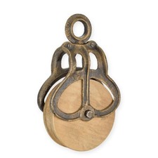 9932217-ds Eisen rustikal Haken Riemenscheibe vintage 25x8x15,5cm