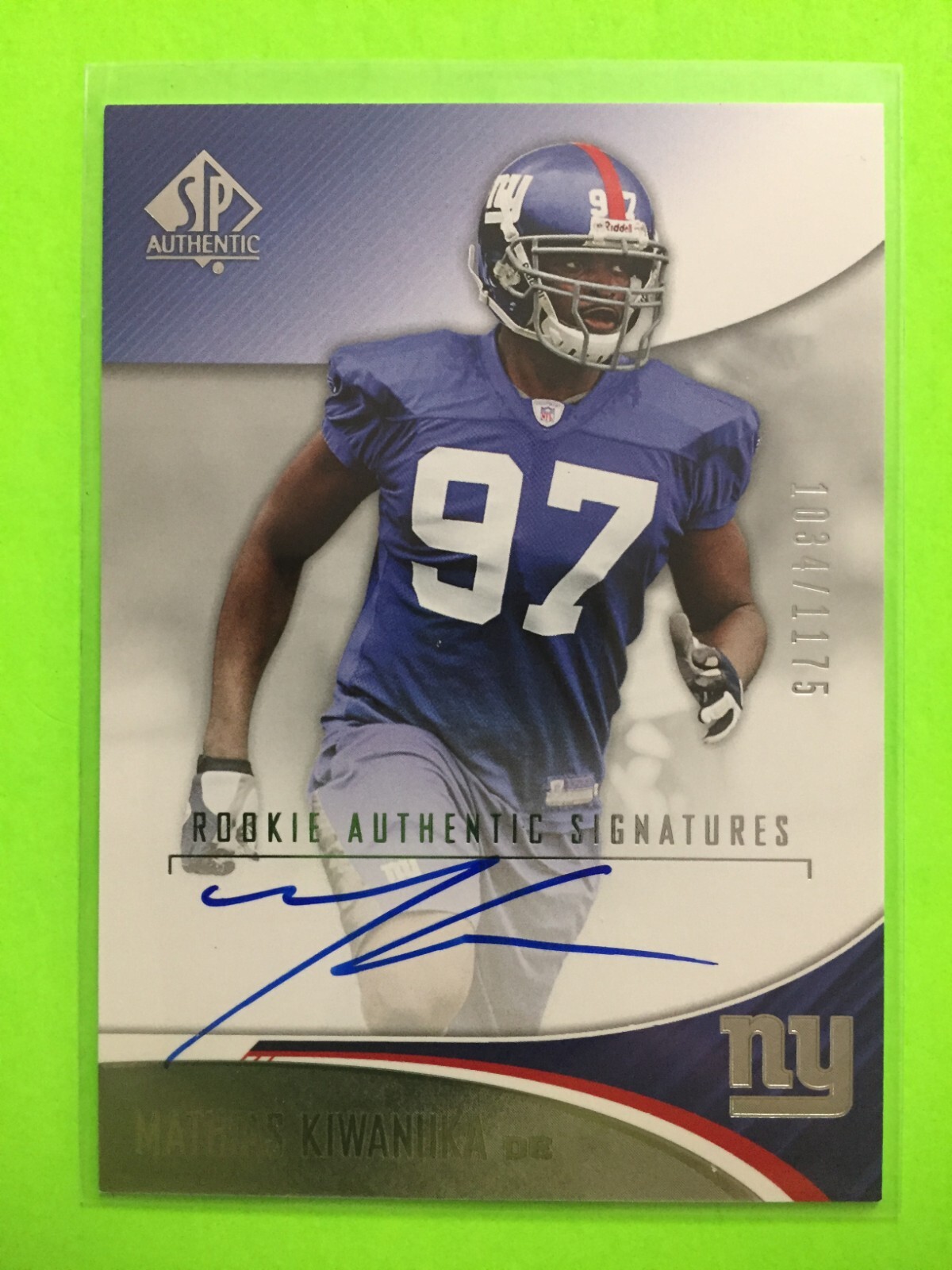 Mathias Kiwanuka SP Authentic #213 Autograph