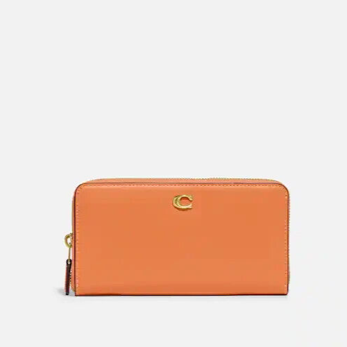 New Coach CH801 Accordion Zip Wallet Refined Calf Leather Faded