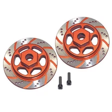 GPM Racing Aluminum Hex w/ Brake Disk Silver / Orange : Axial 1/10 RBX10 Ryft