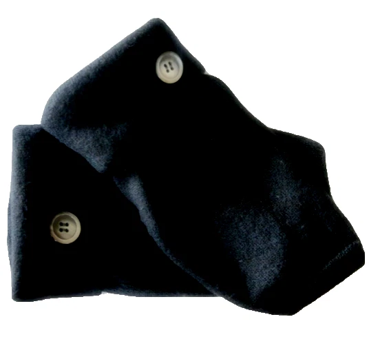 FINGERLESS GLOVES BLACK 100% MERINO WOOL M - L MEDIUM - LARGE WOMEN'S LADIES