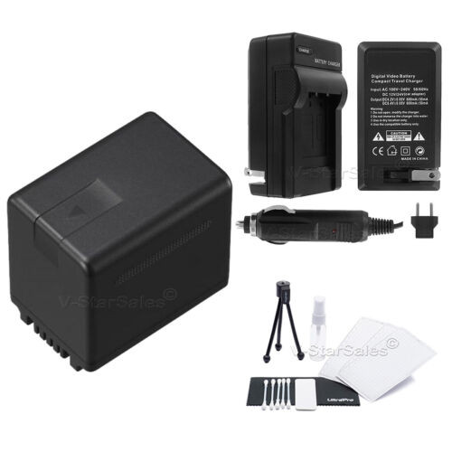 VW-VBK360 Battery + Charger + BONUS for Panasonic HDC-TM55 TM60 SDR-H100 T70 - Picture 1 of 4