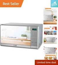 Sleek Stainless Steel 0.7 Cu Ft Microwave with Push Button & Digital Display