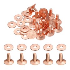 15Set Copper Rivets and Burrs 12x4x10mm Dimpled Copper Rivet Fastener Copper