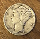 1943 Mercury Dime – 90% Silver – Philadelphia Mint – WWII Era Coin