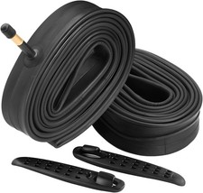 2 Pack of 26 Inch Bike Tube 26x1.75 26x1.95 26x2.10 26x2.125 26 Inch, Black