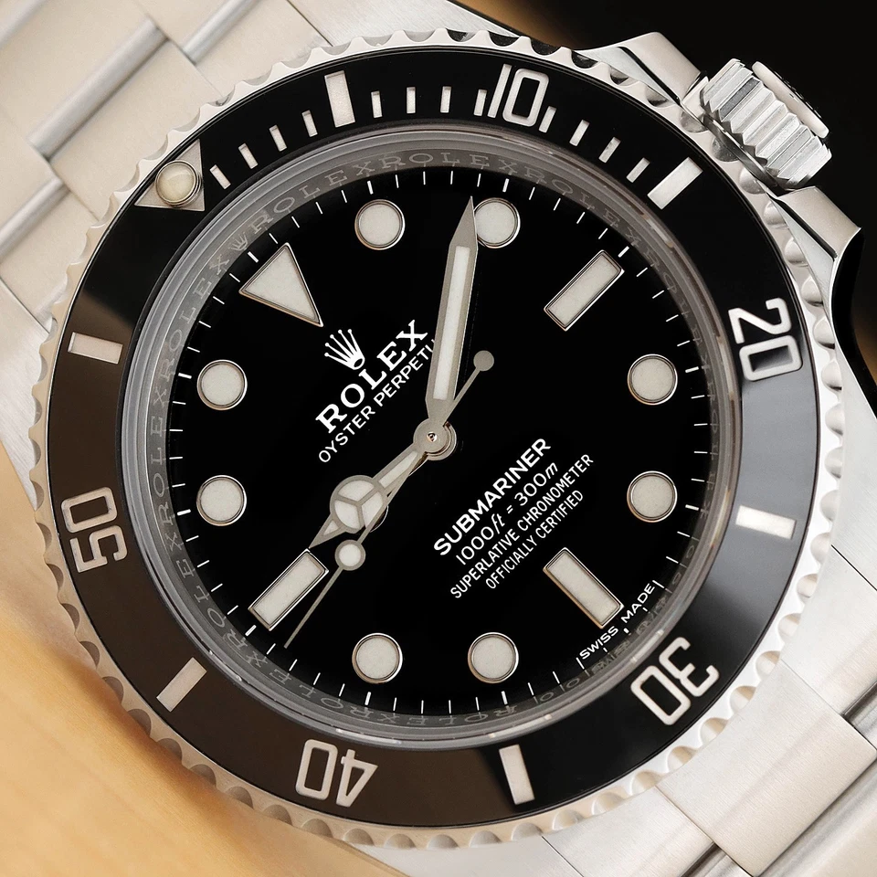 Reloj automático Card Rolex Submariner 114060 2018 negro acero inoxidable 40 mm