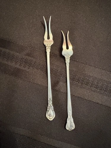 Chantilly by Gorham 2 Olive or Pickle Fork, Butter Pick Sterling Silver