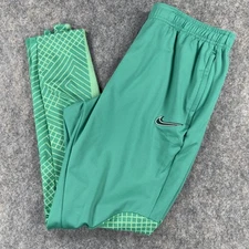 Nike Strike Green Soccer Pants Large Dri-FIT Tapered Track Geometric Zip DV2866