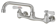 BWE Commercial Kitchen Faucets, Laundry Faucet 8 Inch Center Wall Mounted Kitche