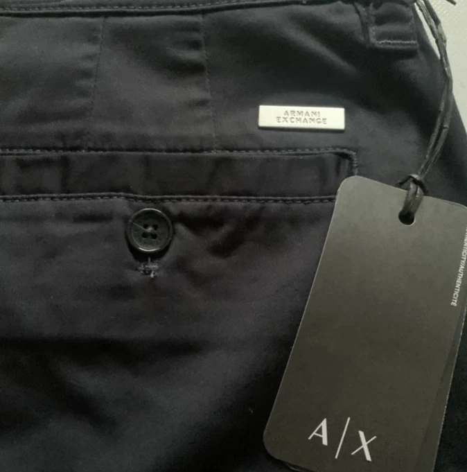 Armani Exchange Bermuda Chino Shorts Men's SZ 34 Black A|X - Image 3 of 3