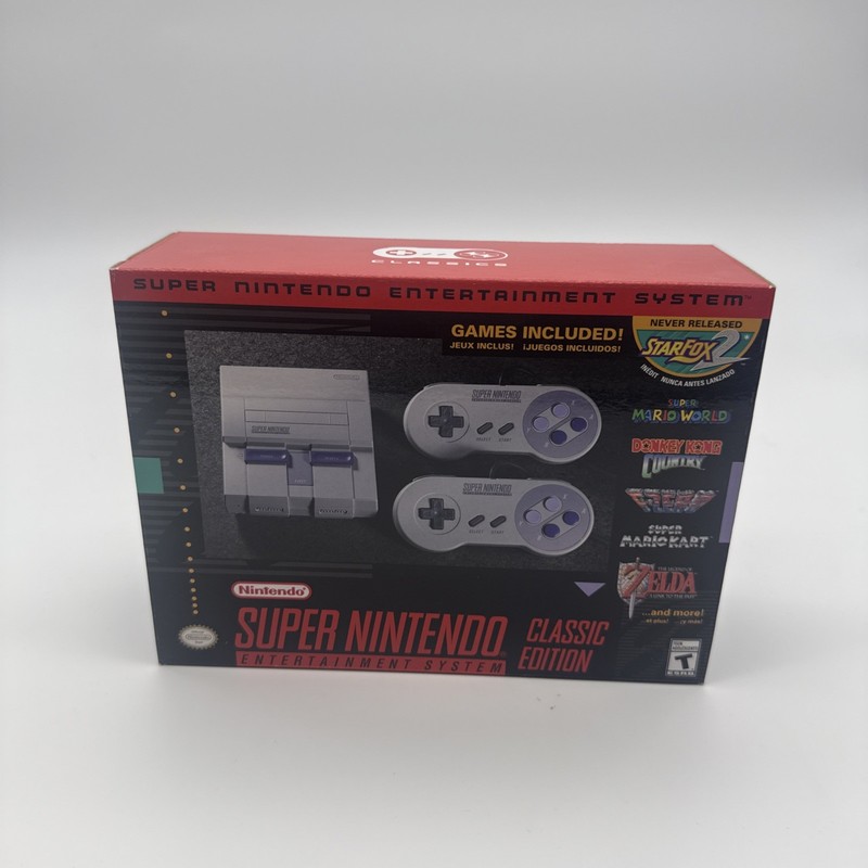 Nintendo SNES Classic Edition Mini Console 2 Controllers Original Box Tested