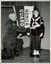 1962 Press Photo Youngest Cadet Made Mascot at Wentworth Military Academy