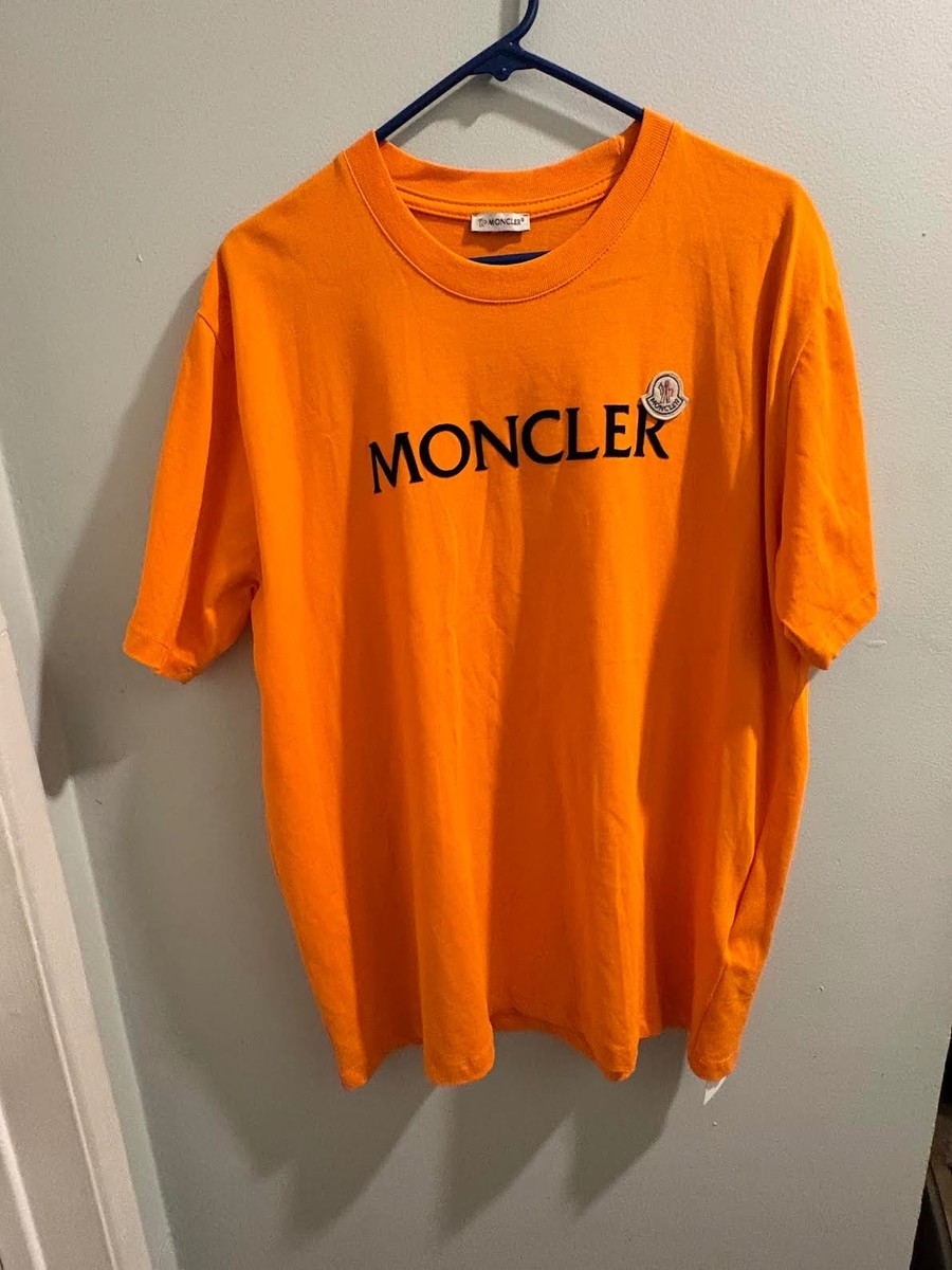 Moncler Orange Size XL Crew Neck T Shirt | eBay