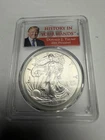 2017 Silver Eagle PCGS MS70 First Strike Donald Trump History in your Hands