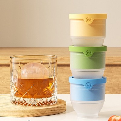 3 Pack Reusable Ice Ball Maker Easy Release Silicone Ice Sphere Mold