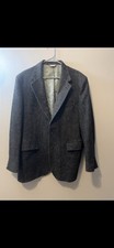 HuntValley tweed twill blazer featuring a herringbone 100% Wool Made In USA 42L