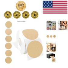 2 Inch Round Thermal Labels for Logo Design - 600 Waterproof Stickers on Roll