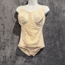 VINTAGE ALL IN ONE GIRDLE WOMEN SIZE 38DD BODYSUIT SHAPER UNDER WIRE OLGA 43010