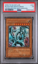PSA 1 2002 Legend of Blue Eyes White Dragon LOB-001 Ultra Rare Yugioh English