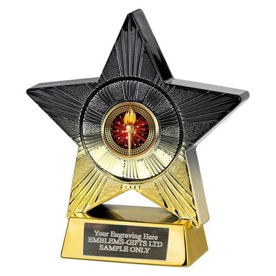 Victory Torch Star Burst Superstar Award 110mm Trophäe (SM1) Gravur gratis