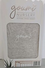 Goumi Nursery Soft Bamboo Organic Cotton Fitted Crib Sheet Gray