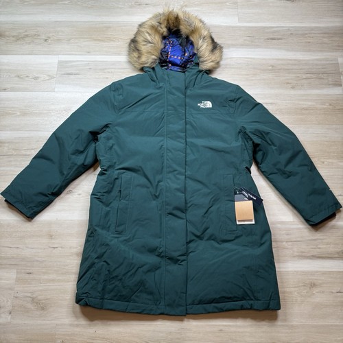 The North Face Arctic Parka Down Waterproof Winter Jacket -Green- Womens Size 2X - Picture 1 of 9