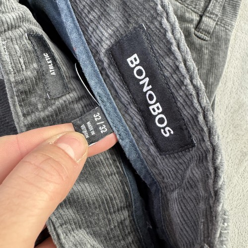 Pantalones de Pana Bonobos Para Hombres 32x32 Gris Calce Atlético Informal Otoño Chino NUEVO - Imagen 7 de 11