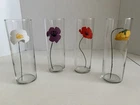 Vintage Anchor Hocking Poppy Floral Highball Tumblers - Set of 4