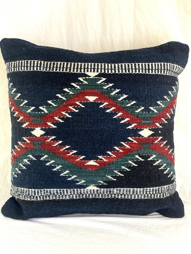 Southwestern Kilim Pillow Cover - Blue Green Red NO FORM - Picture 2 of 13