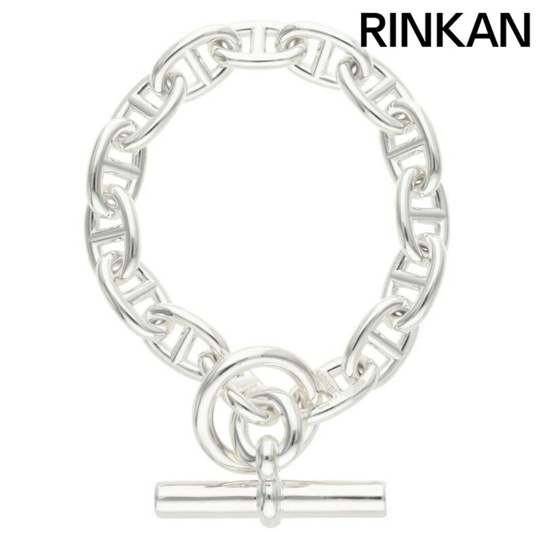 HERMÈS Hermes Chaine d'Ancre MM Sheine Caviglia Argento Bracciale Uomo 15LINK Usato60eef