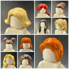 Lego New City Bulk Lot of Female/Girl Minifigure Hairs, All 10 in pics