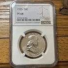 1955 Ben Franklin Silver Half Dollar NGC PF 68 Silver Philadelphia