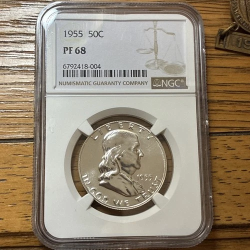 1955 Ben Franklin Silver Half Dollar NGC PF 68 Silver Philadelphia